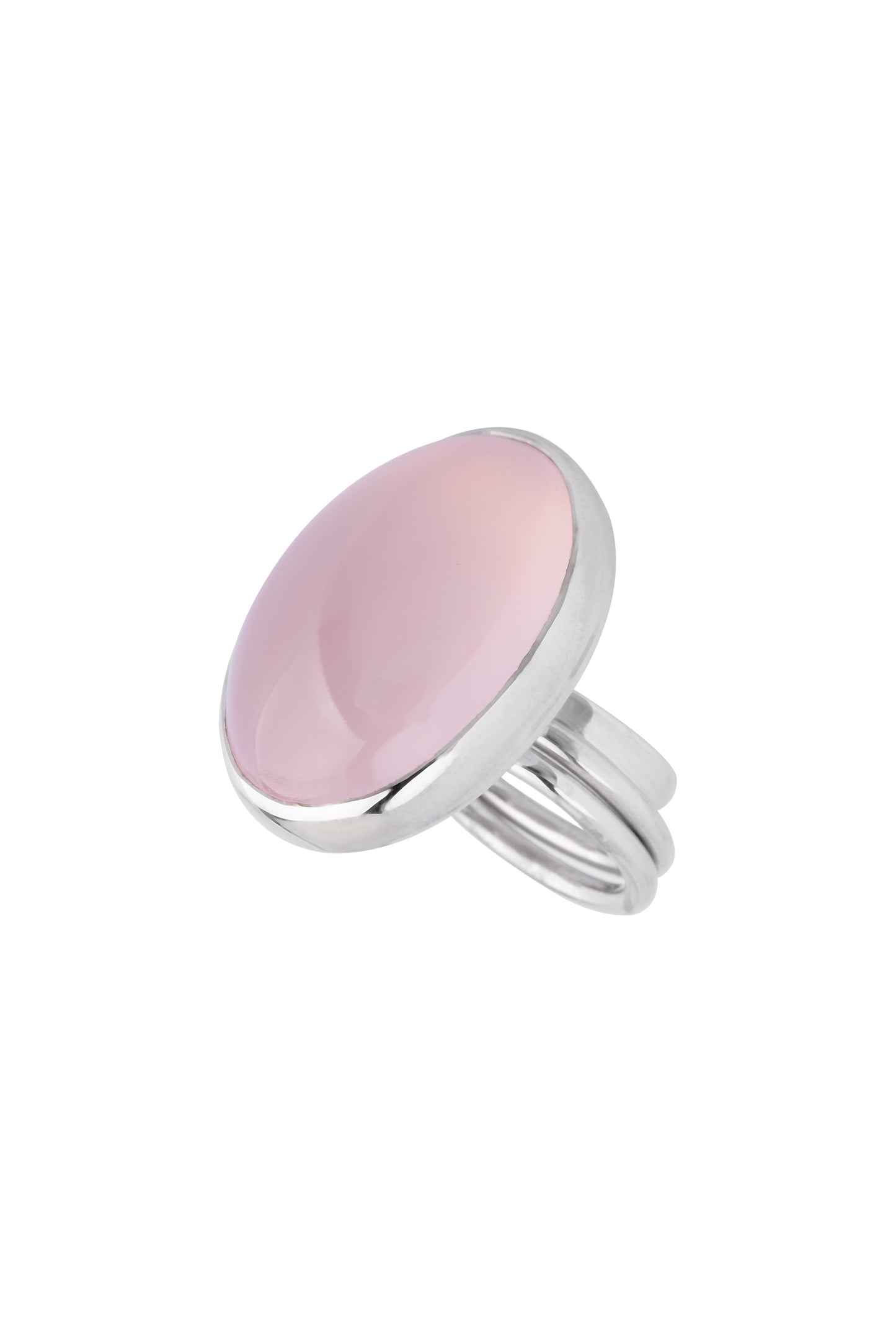 Silver 925 ring with rose quartz