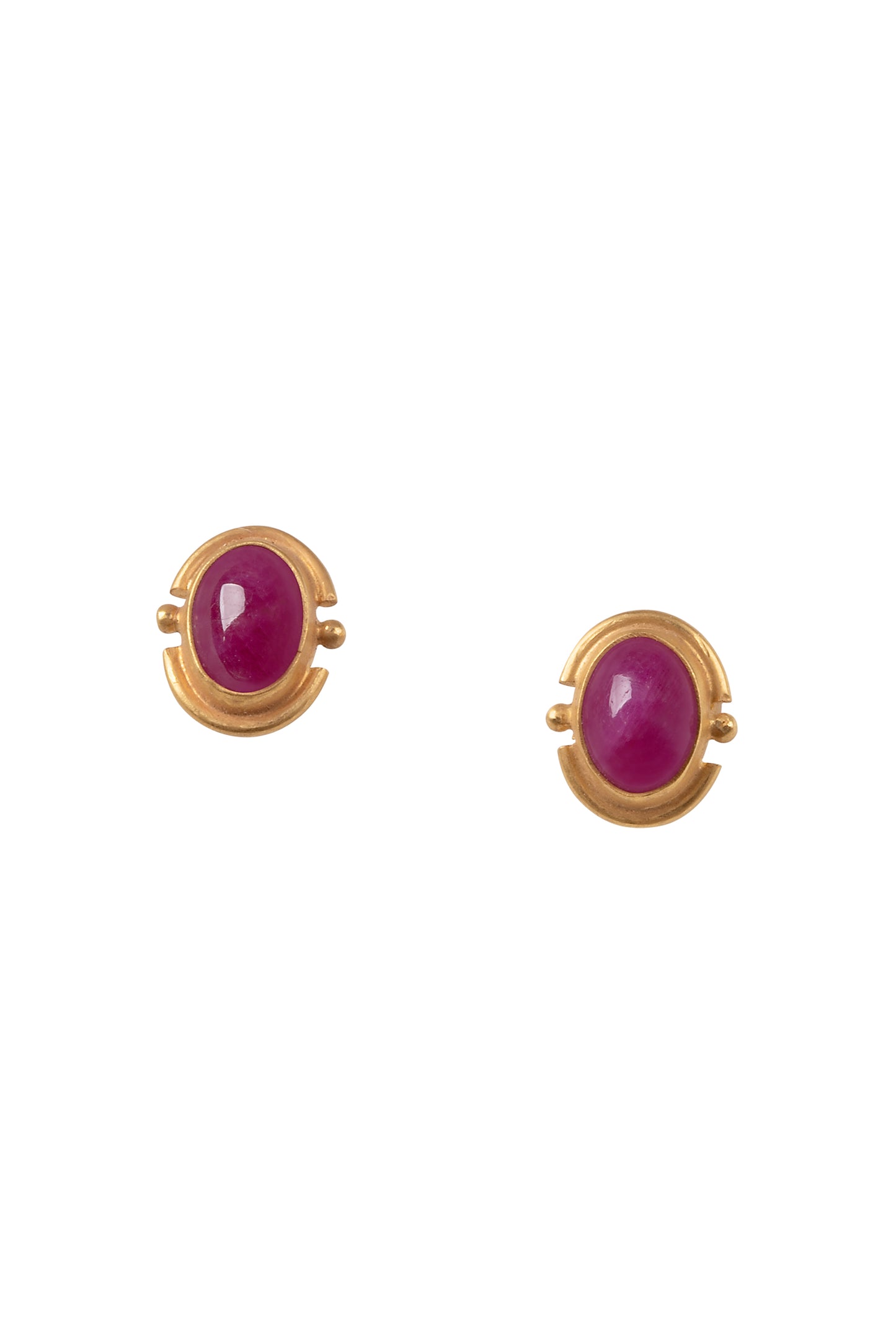 Gold 18K earrings with ruby