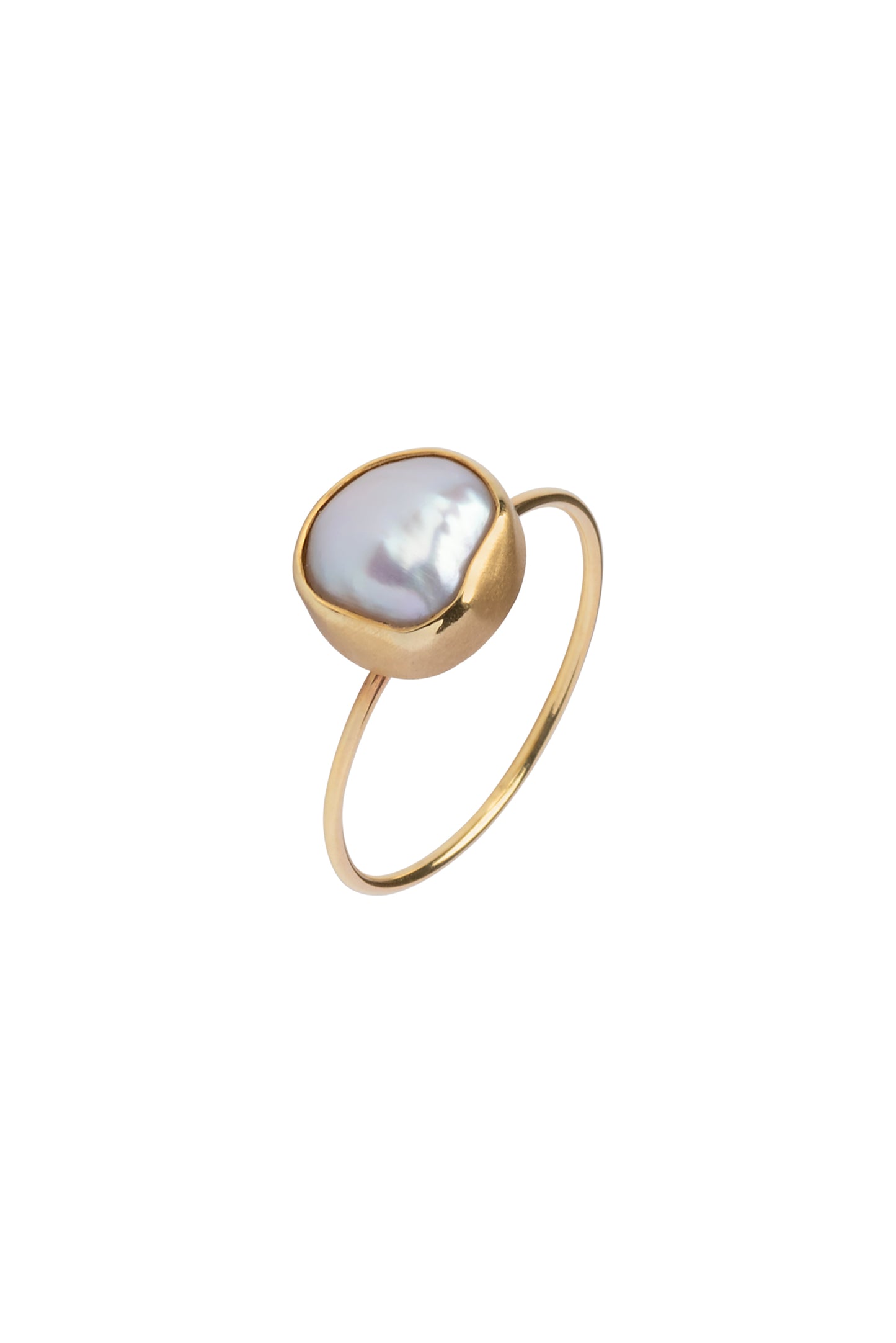 Gold 14K ring with fresh water pearl