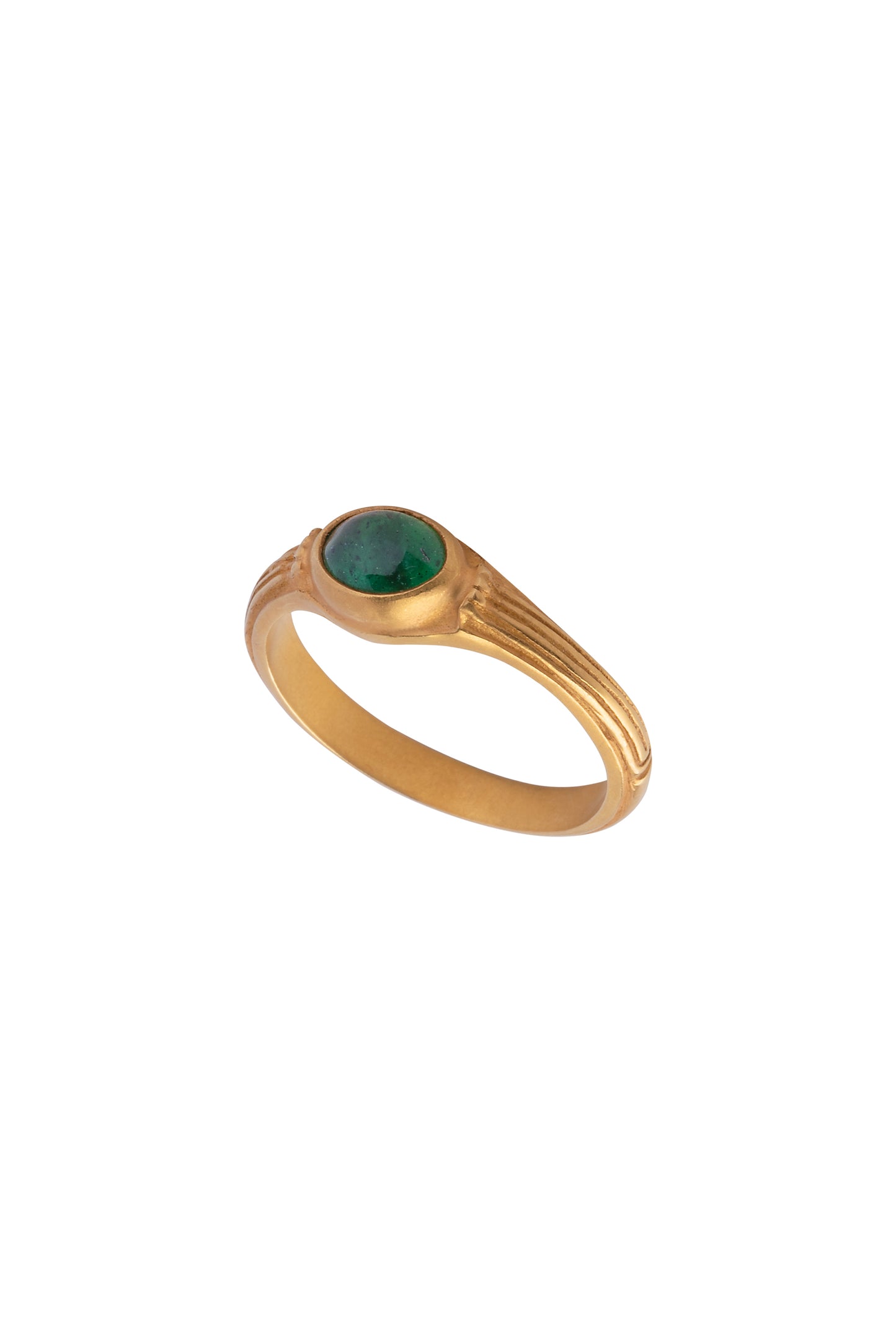 Gold 18K ring with emerald