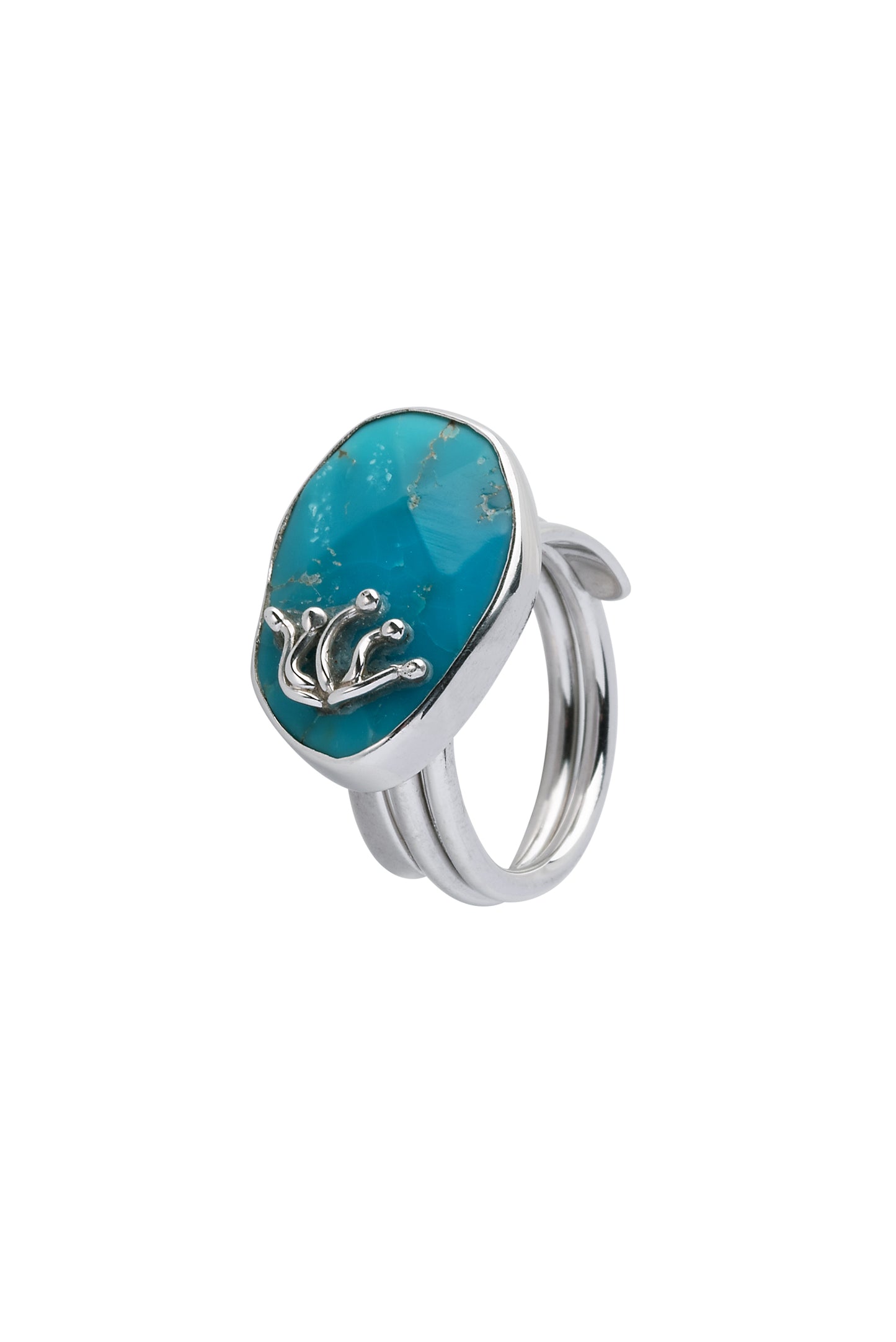 Silver ring 925 with turquoise stone