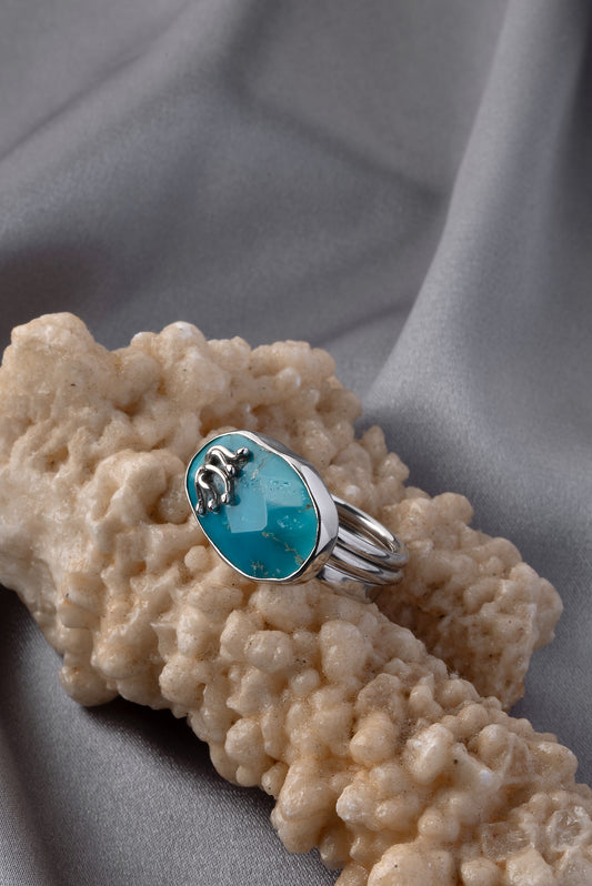 Silver ring 925 with turquoise stone