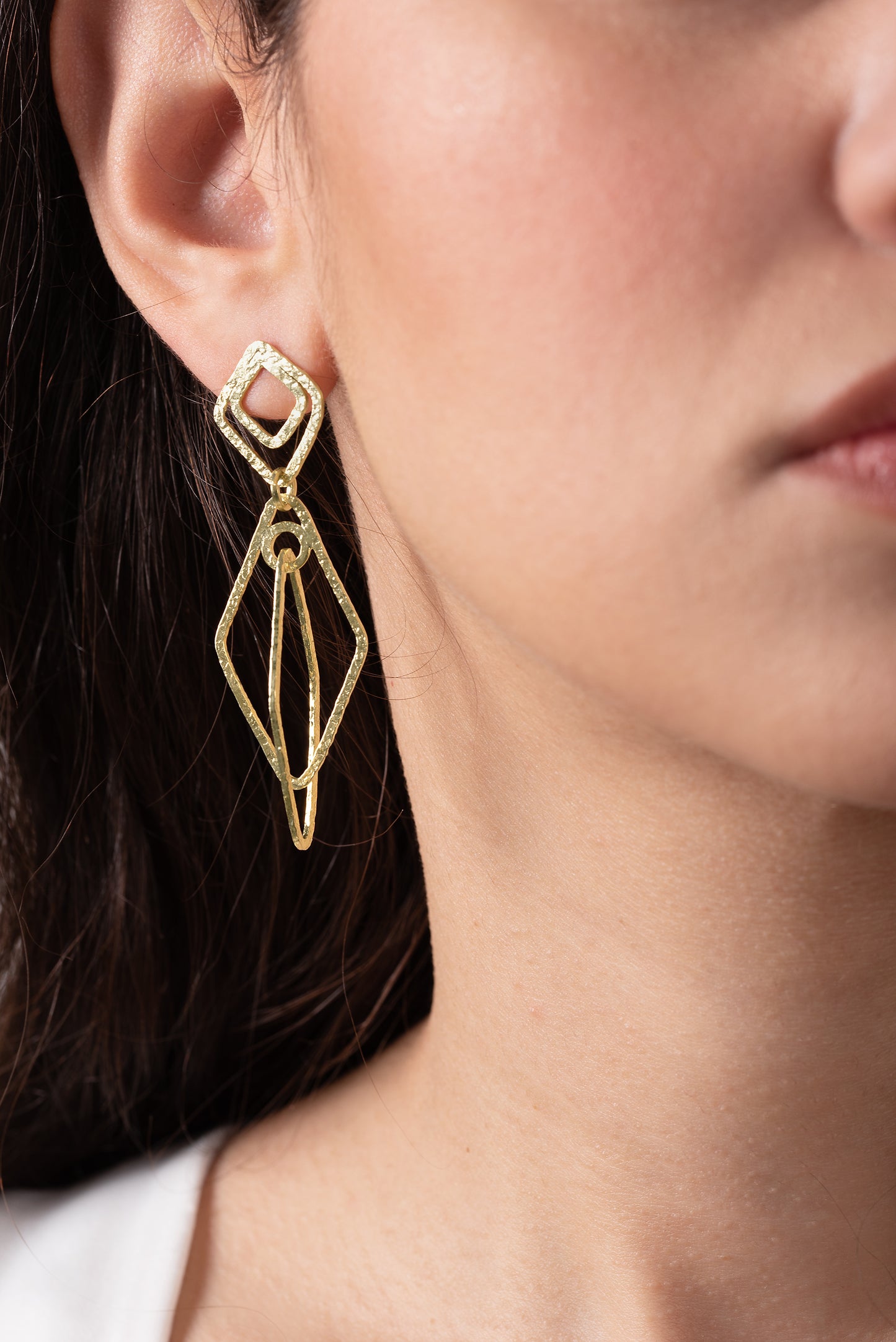 Silver gold plated earrings 925.