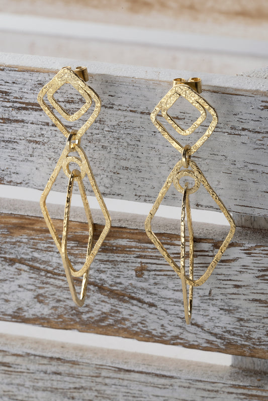 Silver gold plated earrings 925.