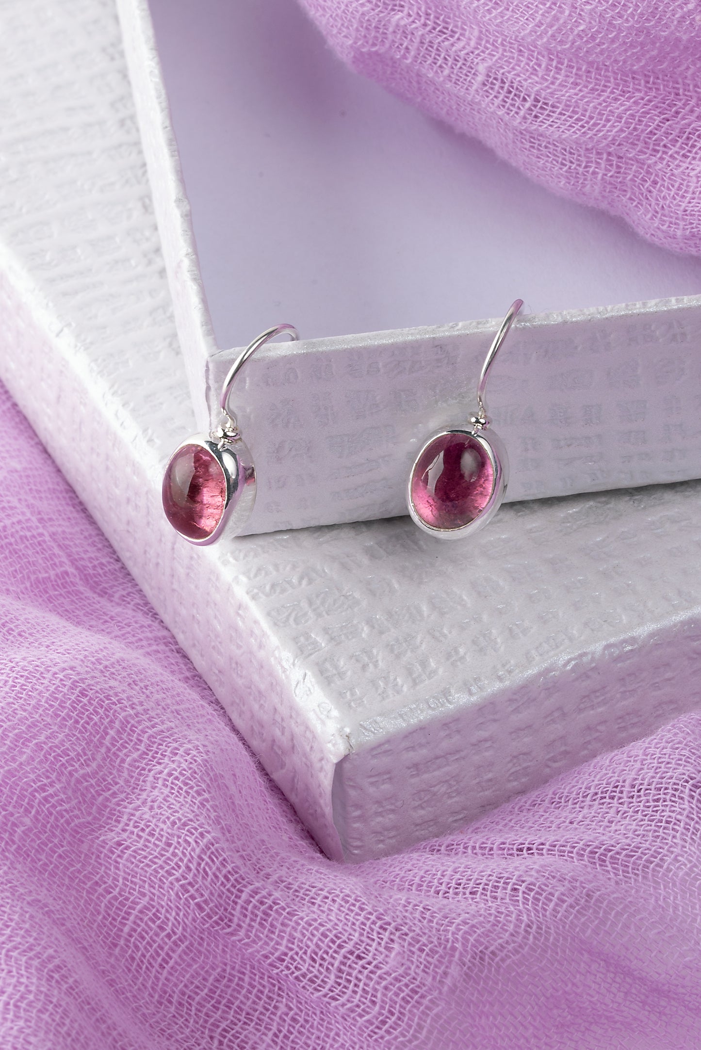 Silver 925 earrings with tourmaline