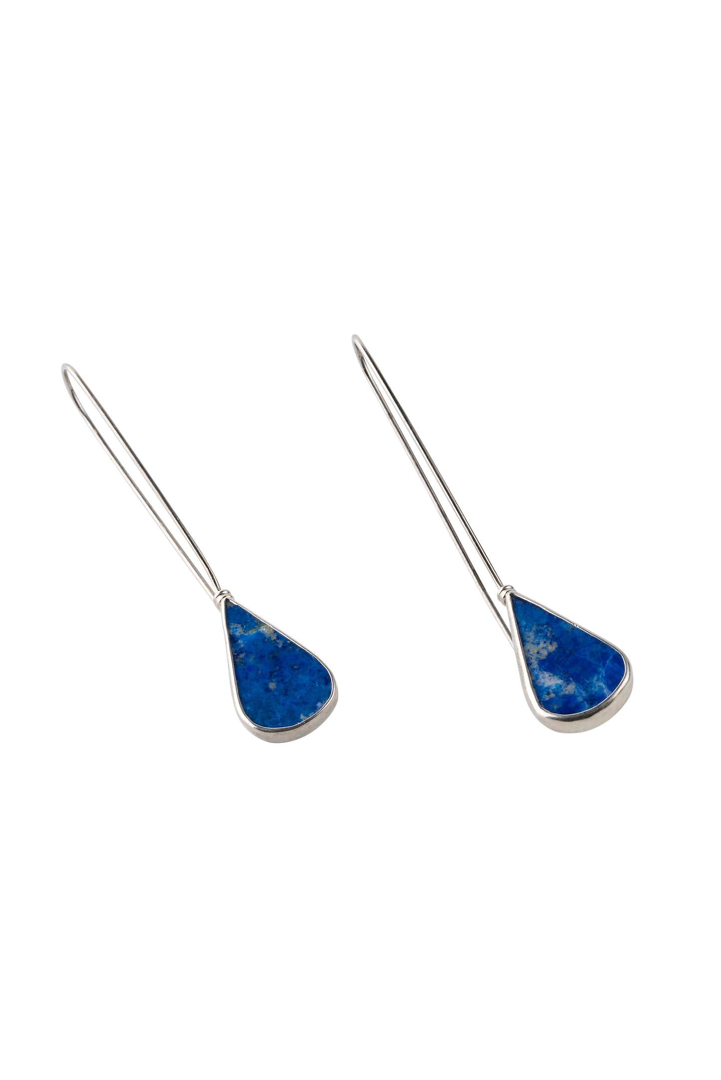 Silver 925 earrings with lapis lazouli